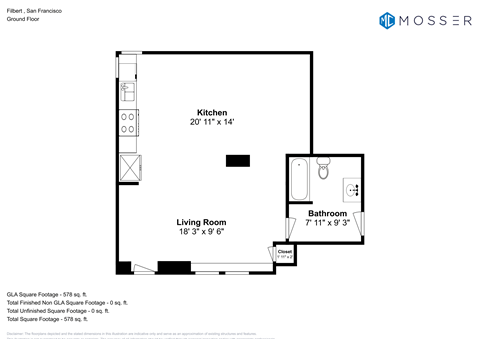 1964-72 Filbert St. Studio-1 Bed Apartment for Rent - Photo Gallery 12